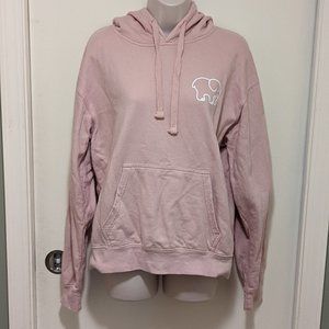 Women's Ivory Ella Light Pink Hooded Sweatshirt Pullover Size Small